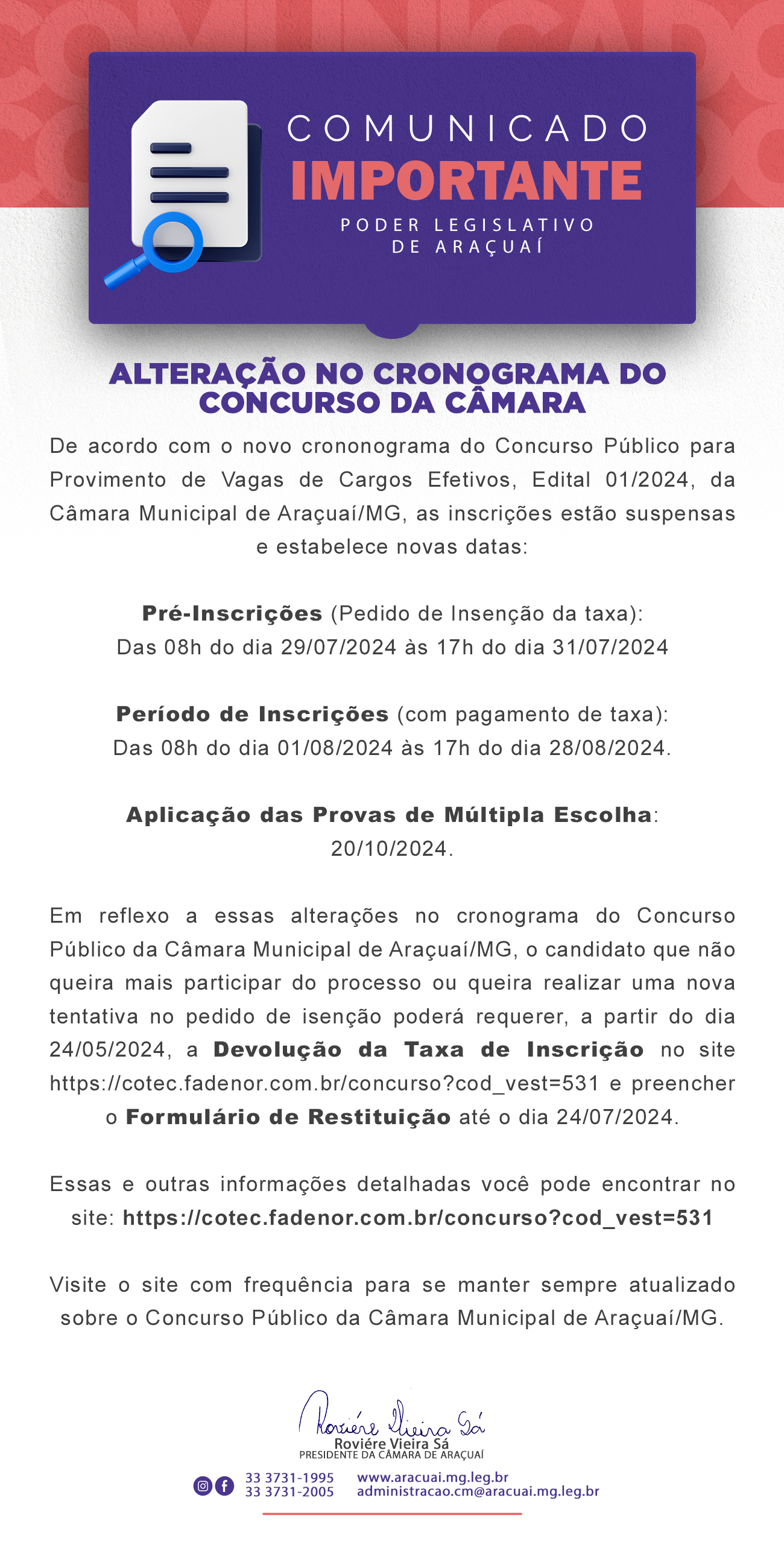 COMUNICADO